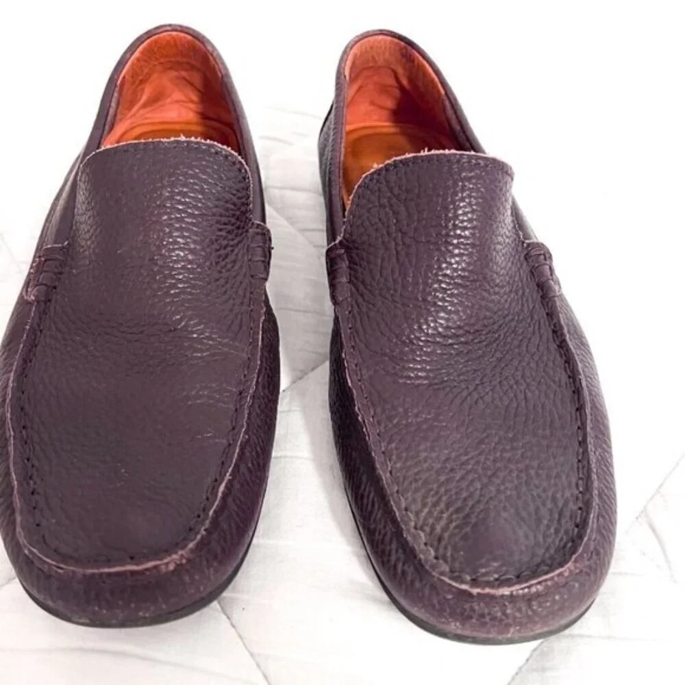 Tommy Bahama Brown Leather Slip-On Loafers TFM00159 Nassau Venetian Men's 8.5D